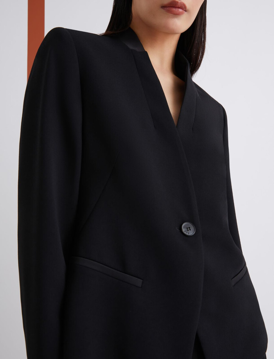 envers satinjacke - schwarz
