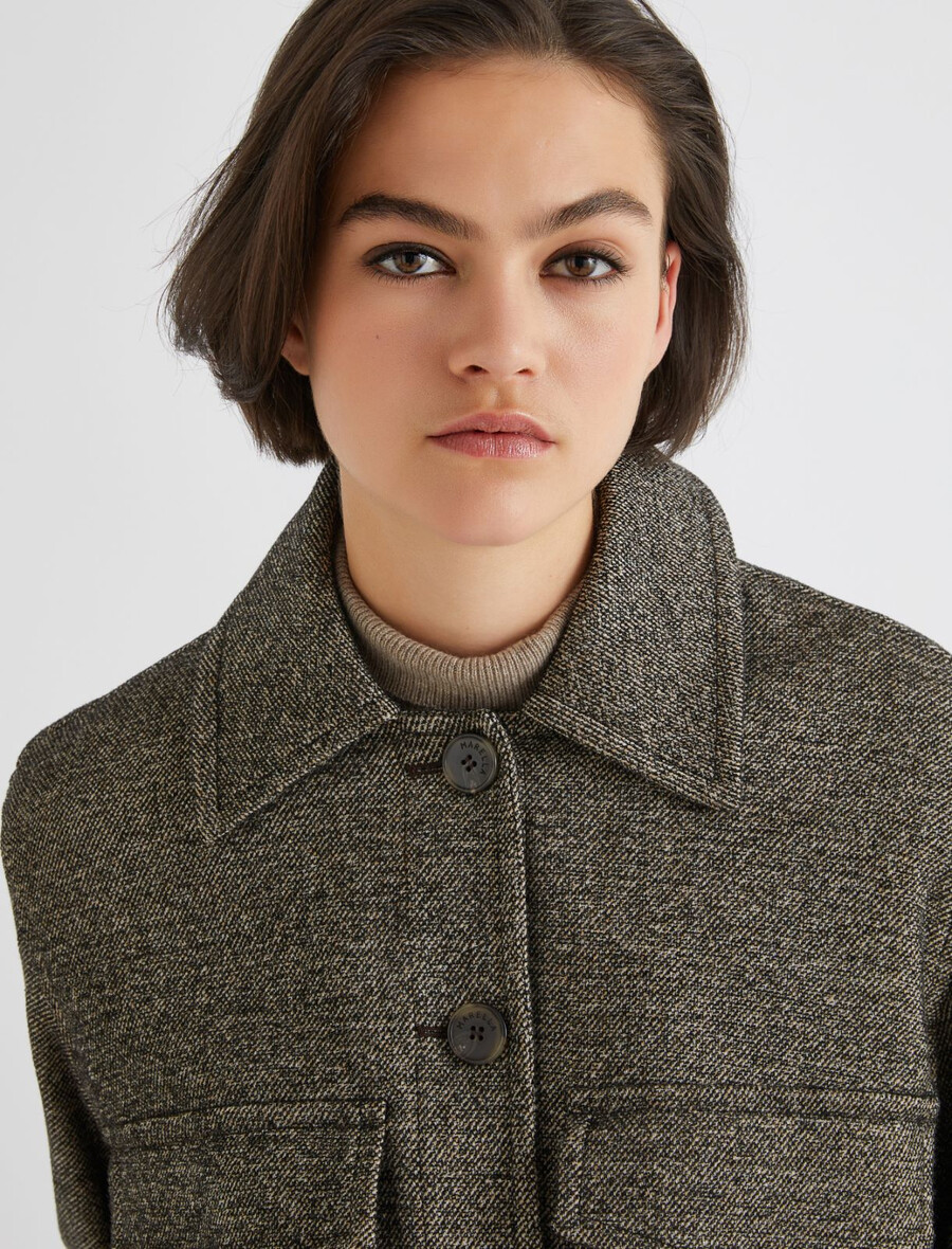 tweedjacke - braun