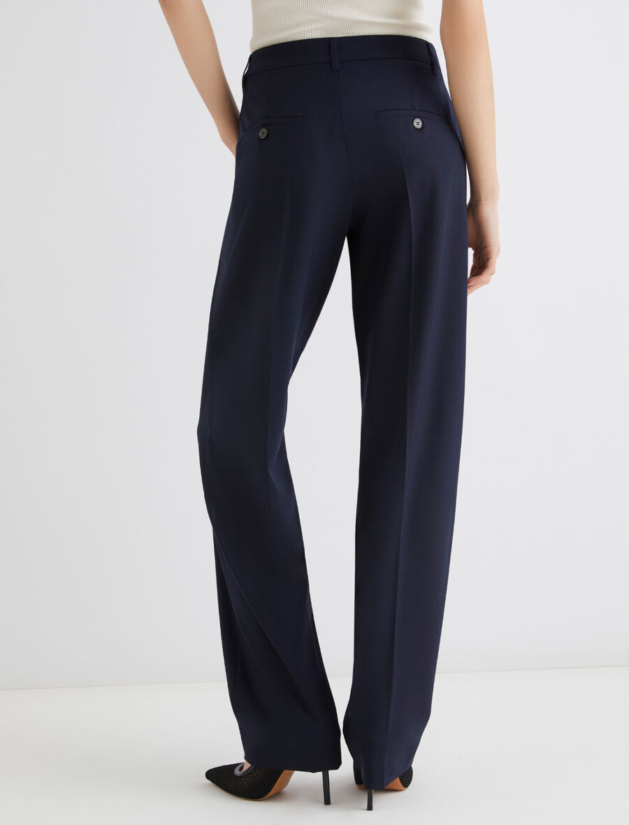 schmal geschnittene hose - marineblau