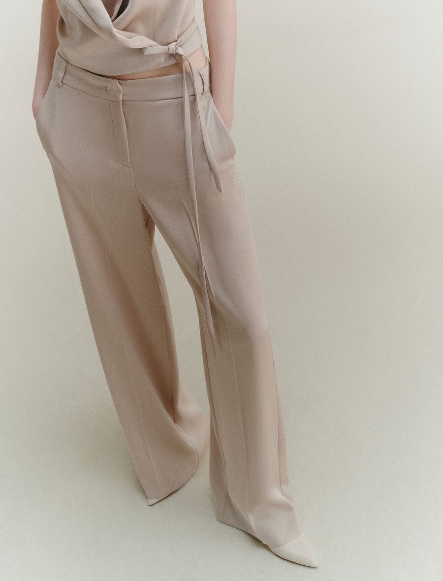 satinhose - natur