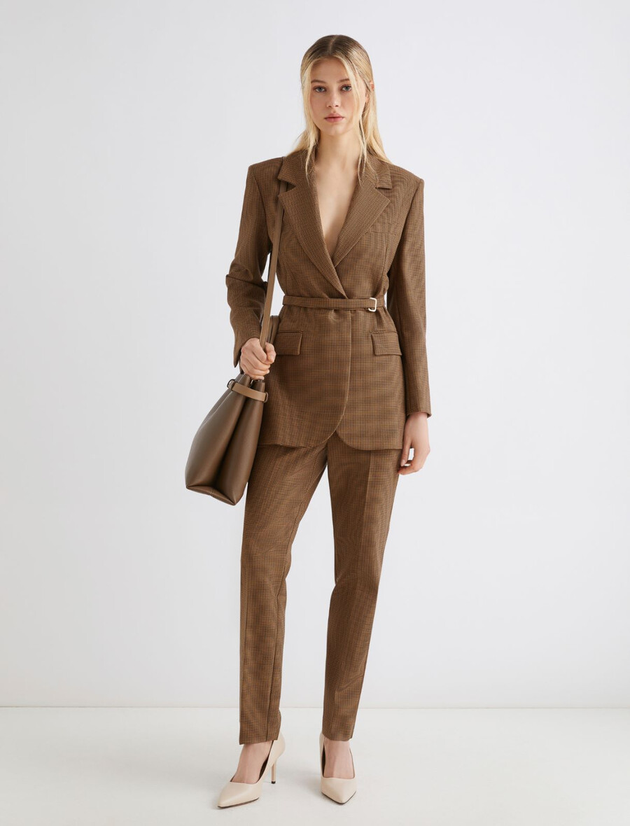 chino-hose aus stretchmaterial - camel