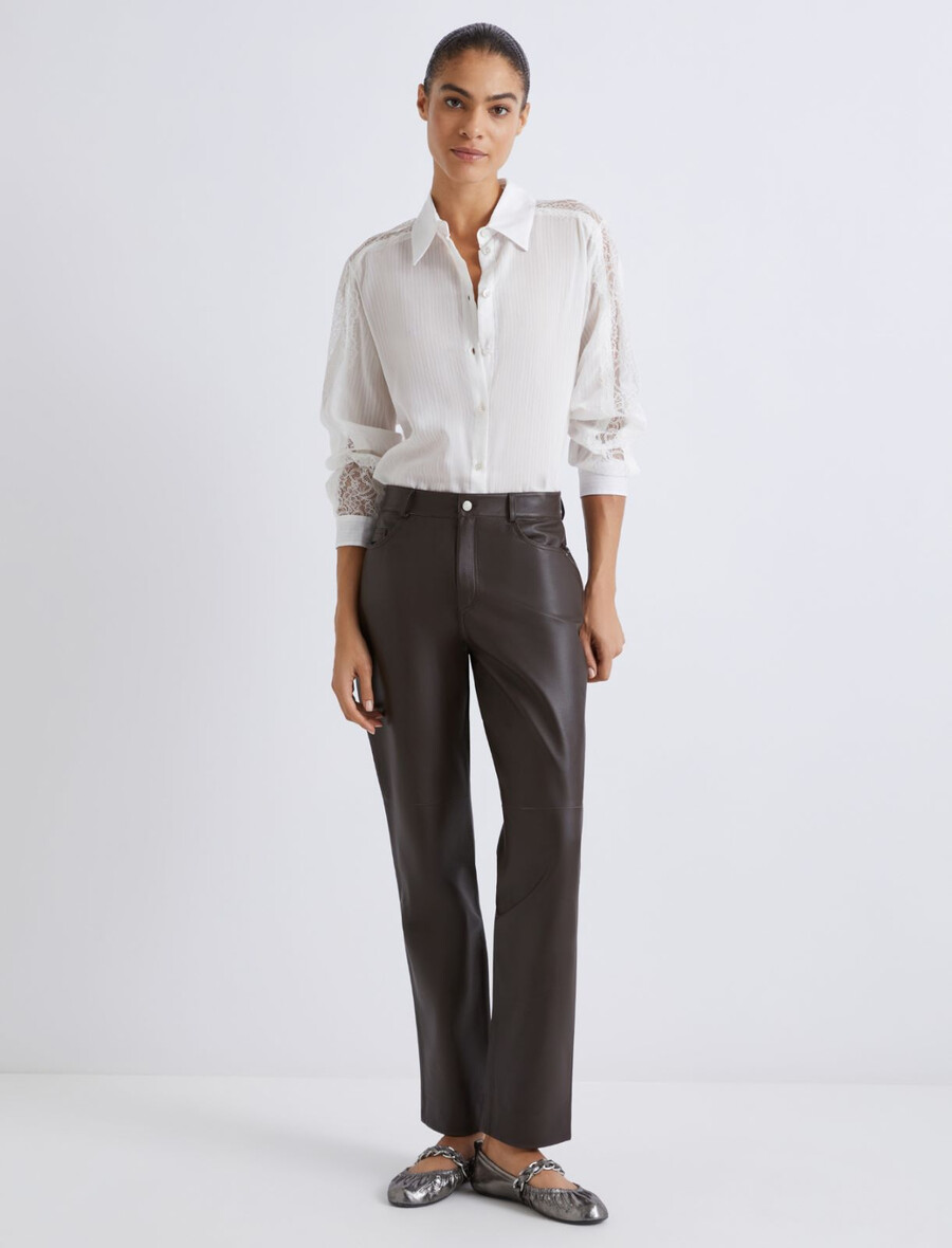 5-pocket-lederhose - braun