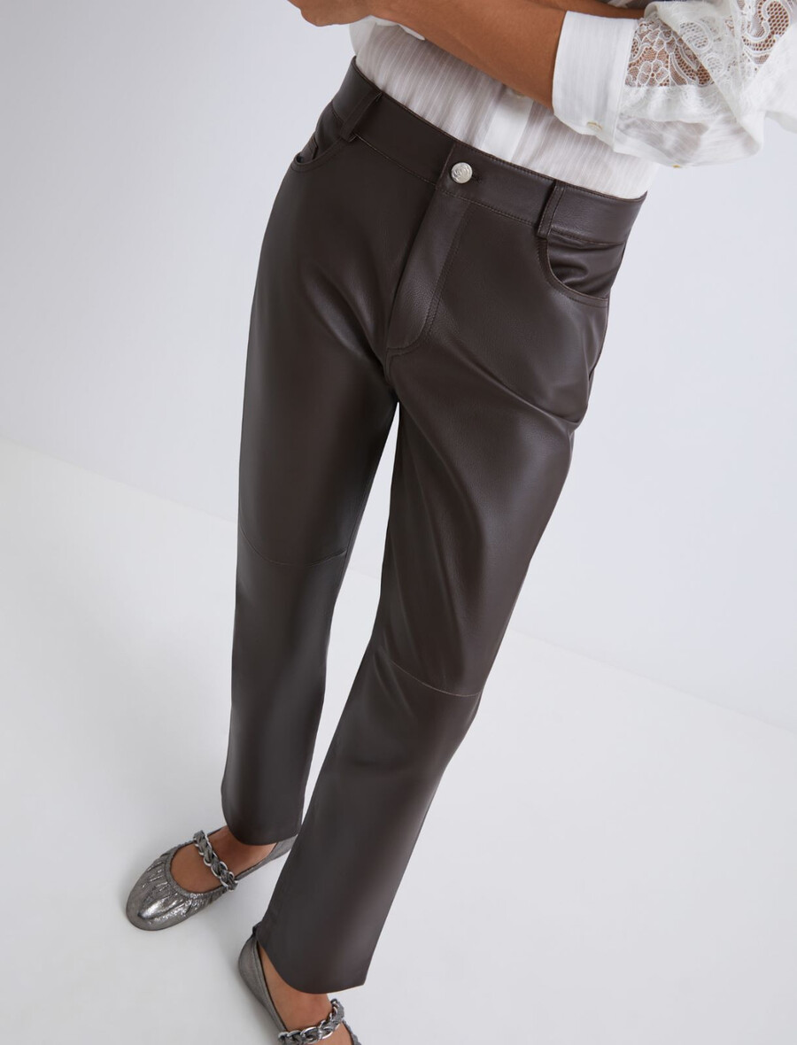 5-pocket-lederhose - braun
