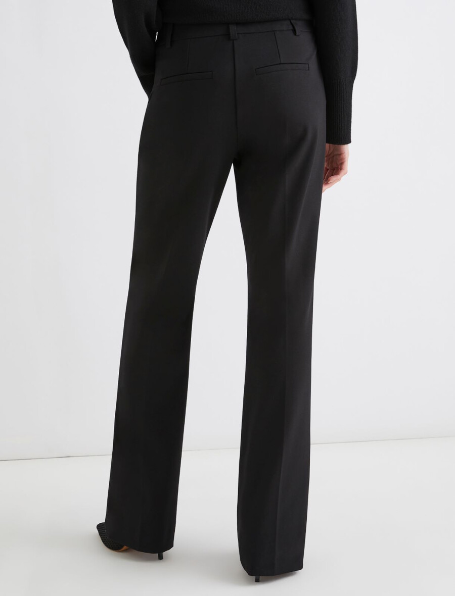 schmal geschnittene jerseyhose - schwarz