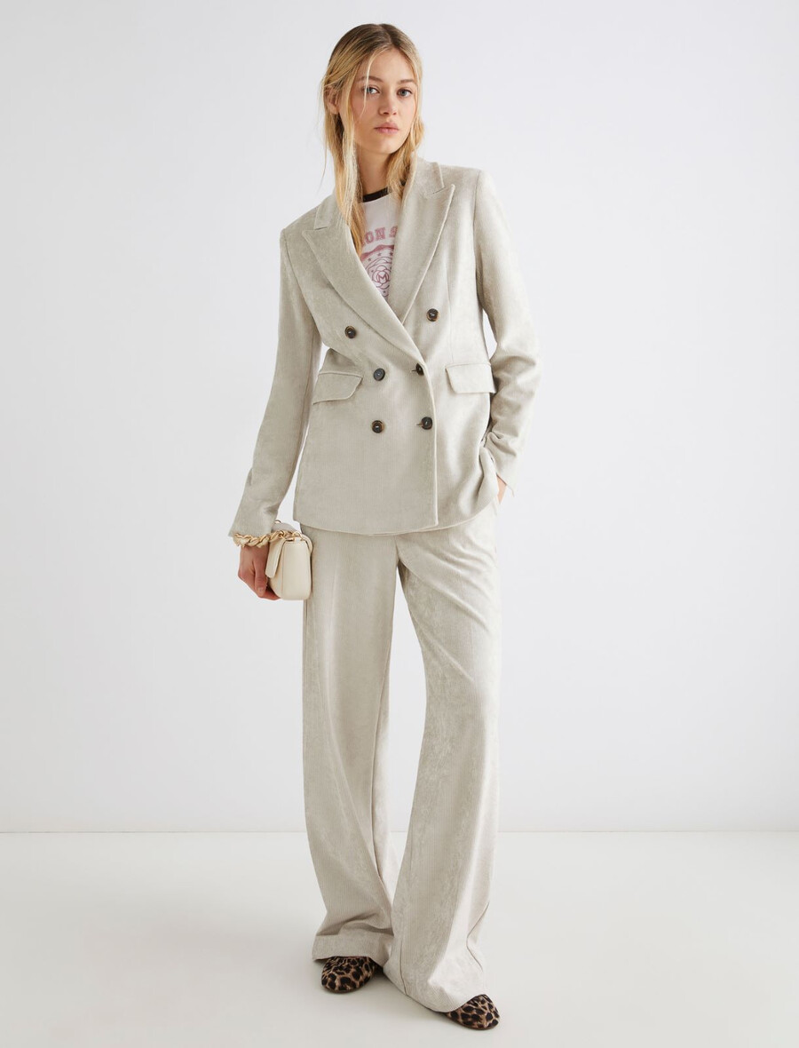 cordhose mit geradem schnitt – elfenbein