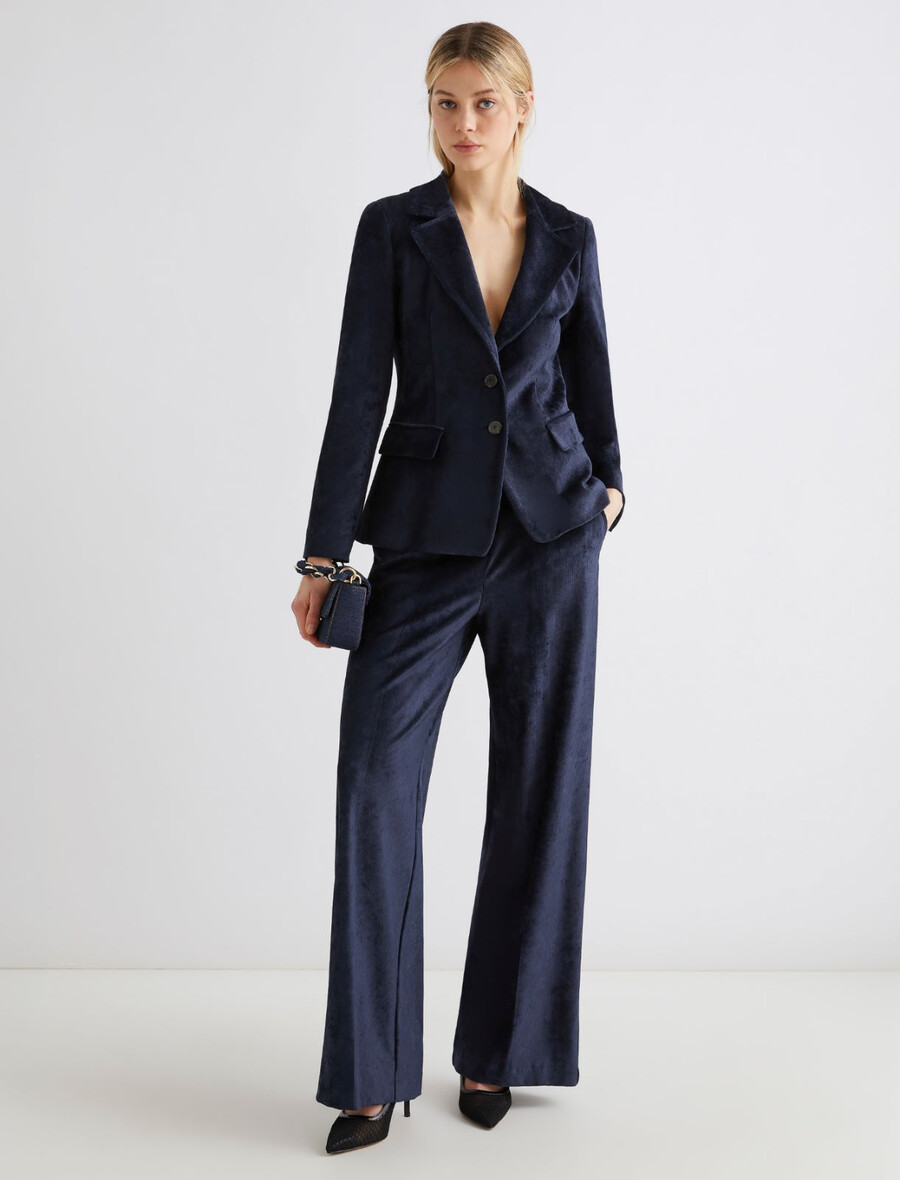 cordhose mit geradem schnitt – mitternachtsblau