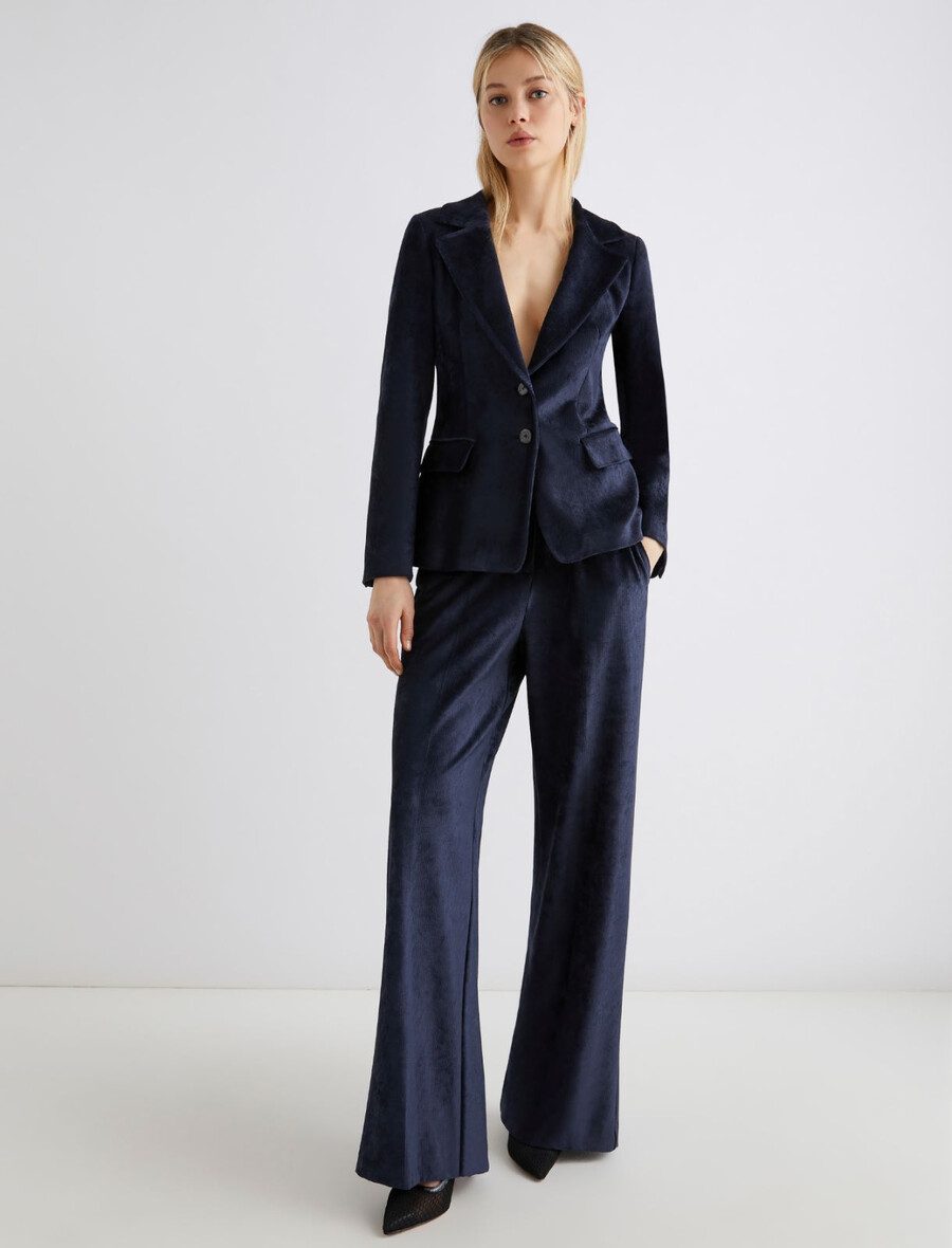 cordhose mit geradem schnitt – mitternachtsblau