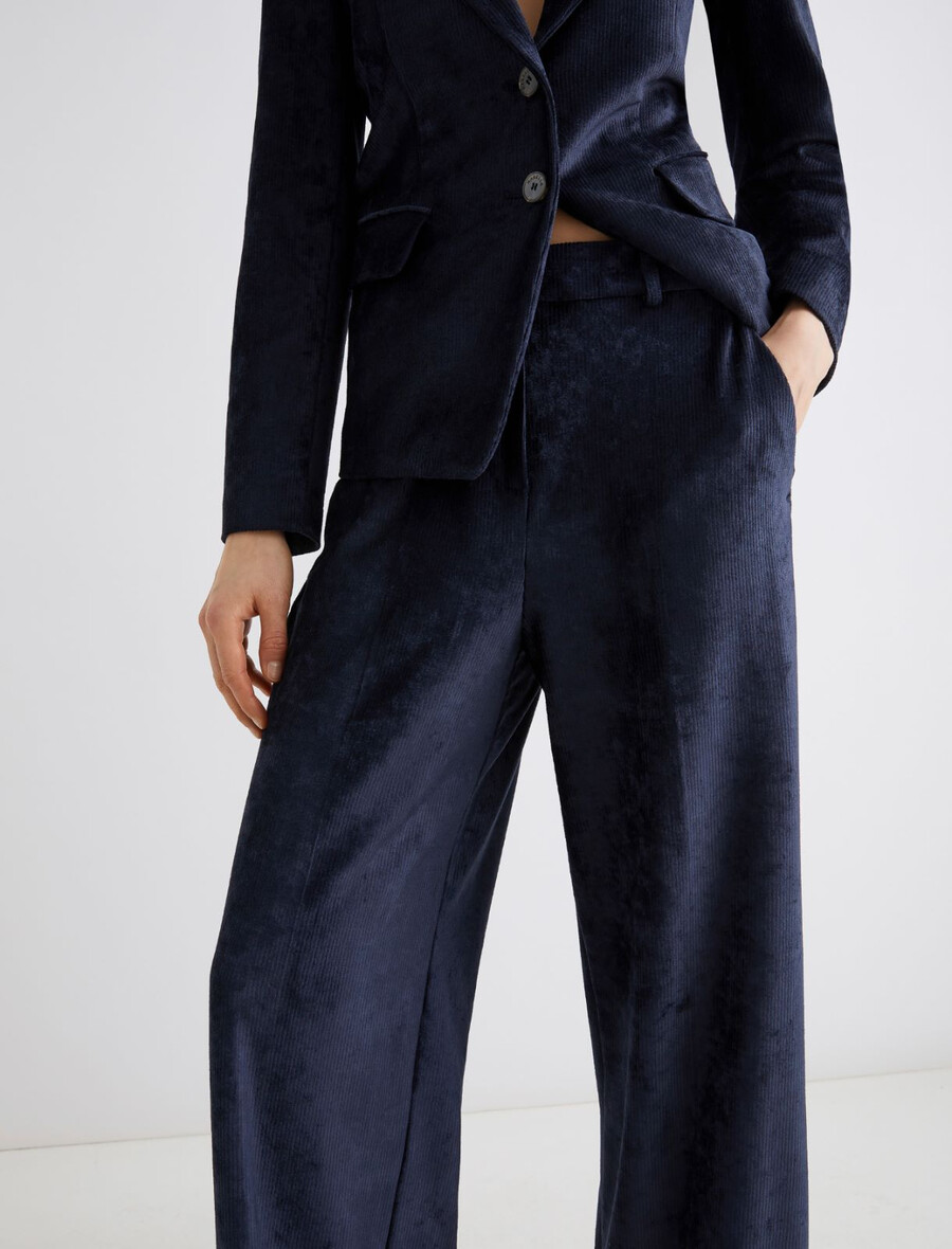 cordhose mit geradem schnitt – mitternachtsblau