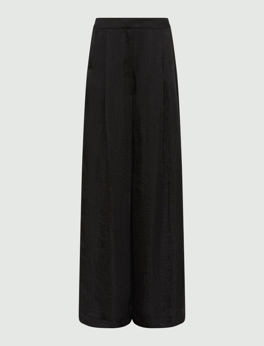 crinkle-twill-hose - schwarz