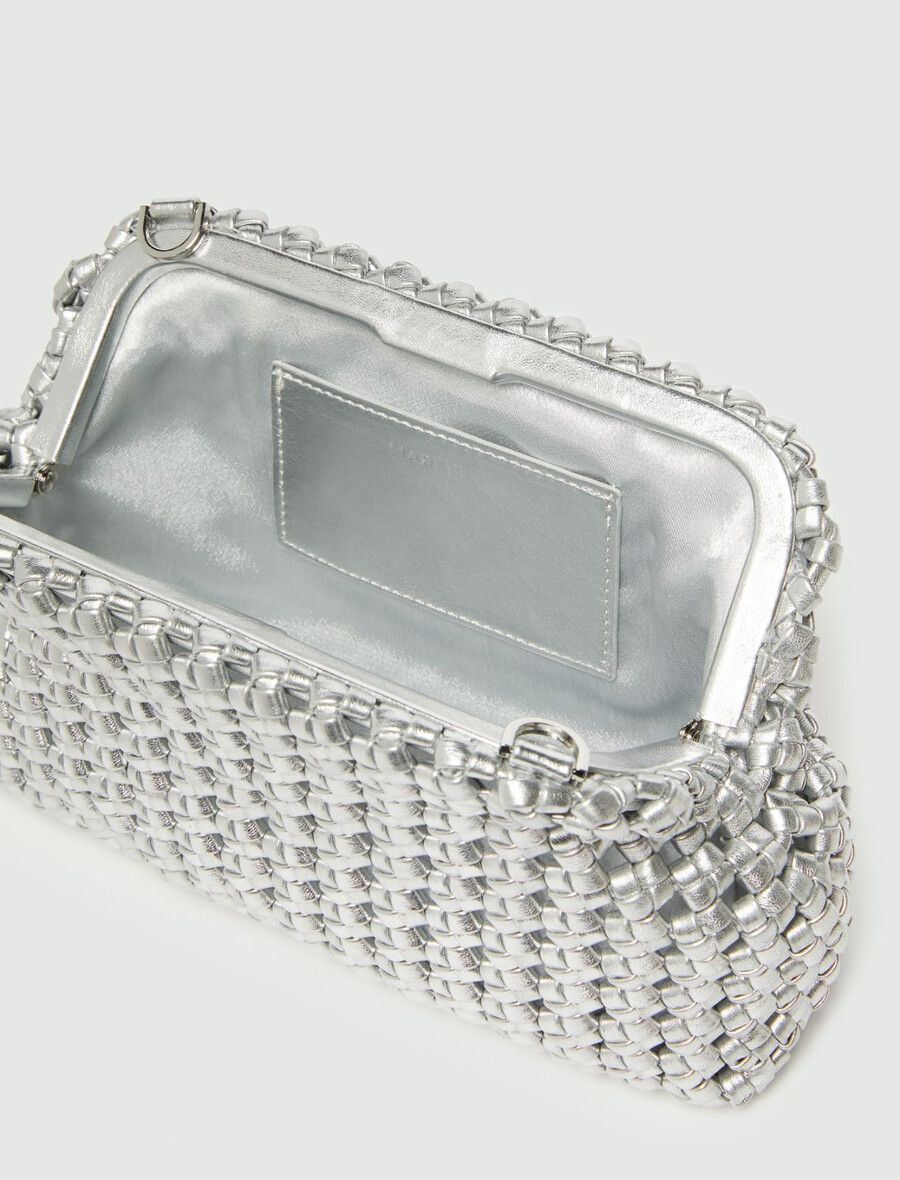 elegante kleine clutch – silber