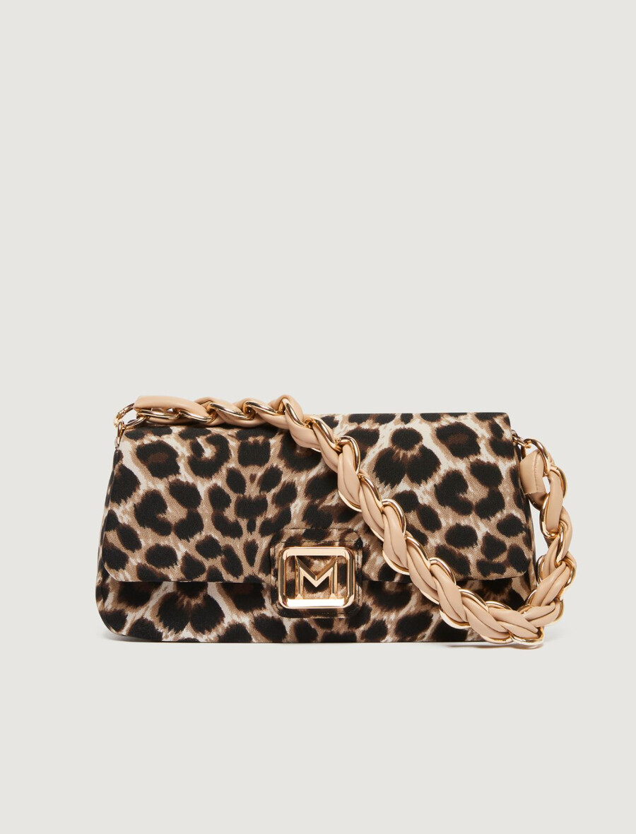 le muse mittelgroße tasche aus gepunktetem stoff - beige schatten