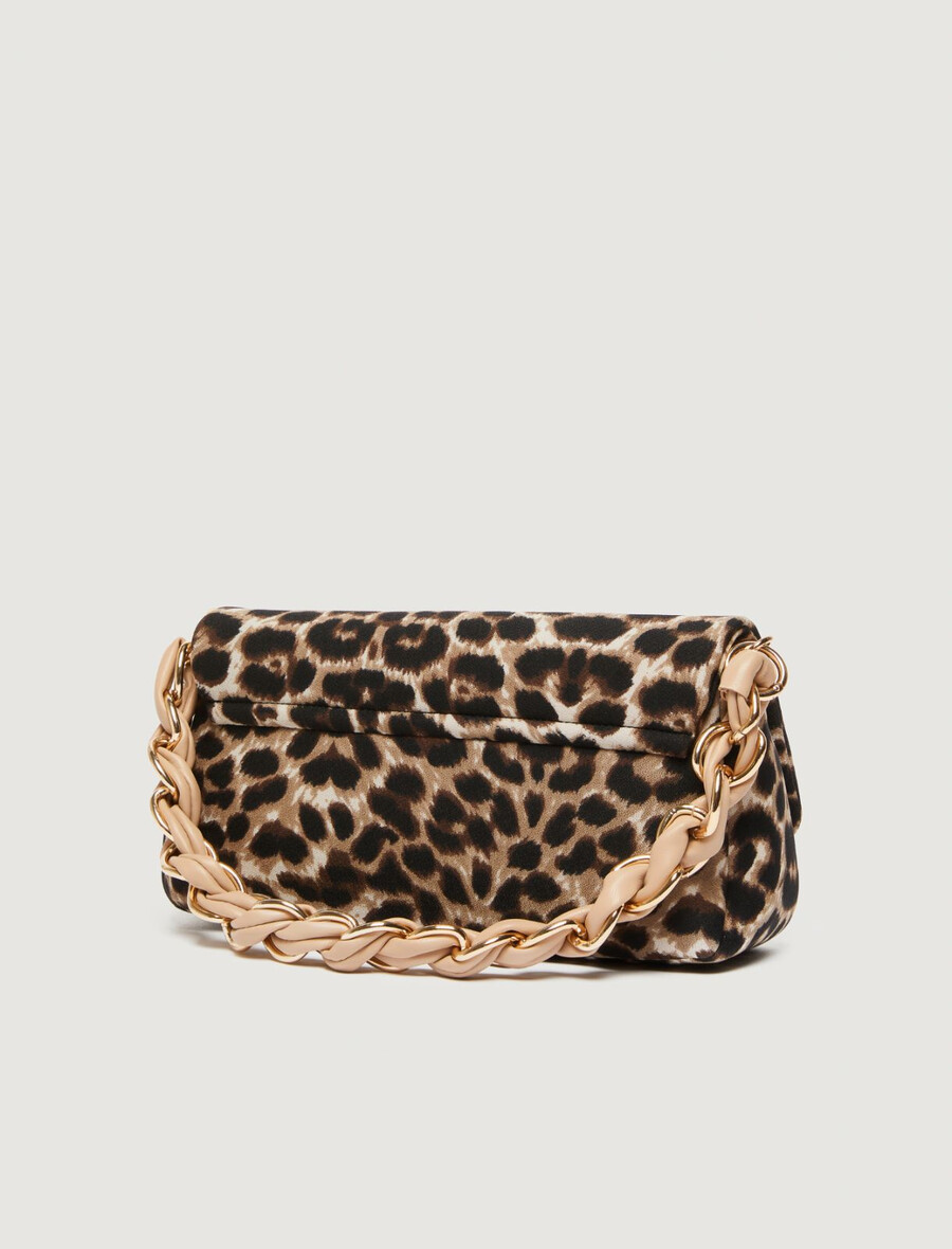 le muse mittelgroße tasche aus gepunktetem stoff - beige schatten