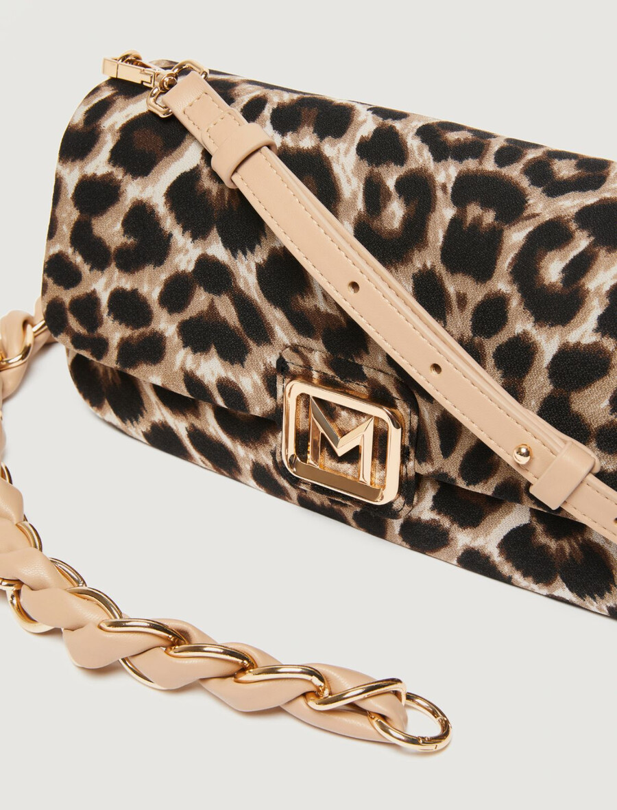 le muse mittelgroße tasche aus gepunktetem stoff - beige schatten