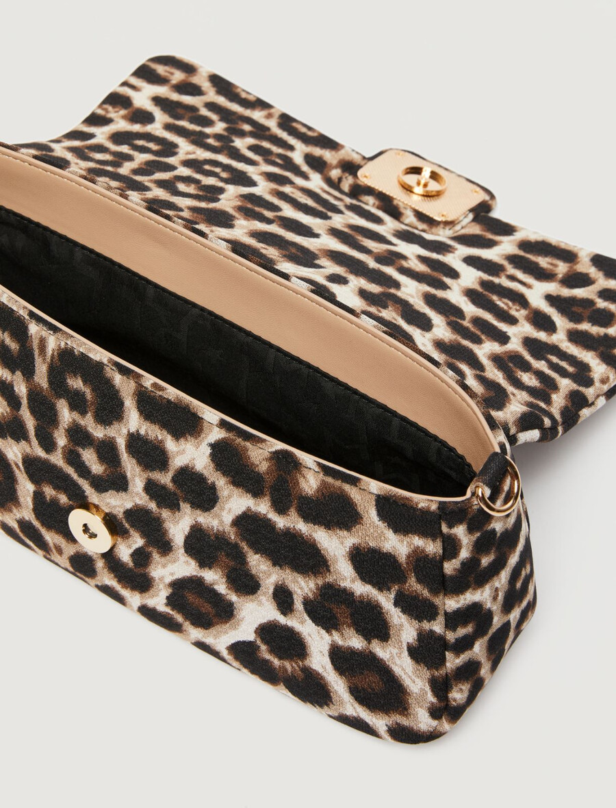 le muse mittelgroße tasche aus gepunktetem stoff - beige schatten