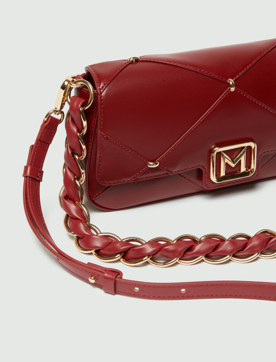 le muse mittelgroße tasche mit rautenmuster - bordeaux