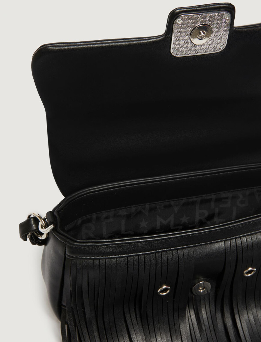 le muse mittelgroße tasche mit fransen und Ösen – schwarz