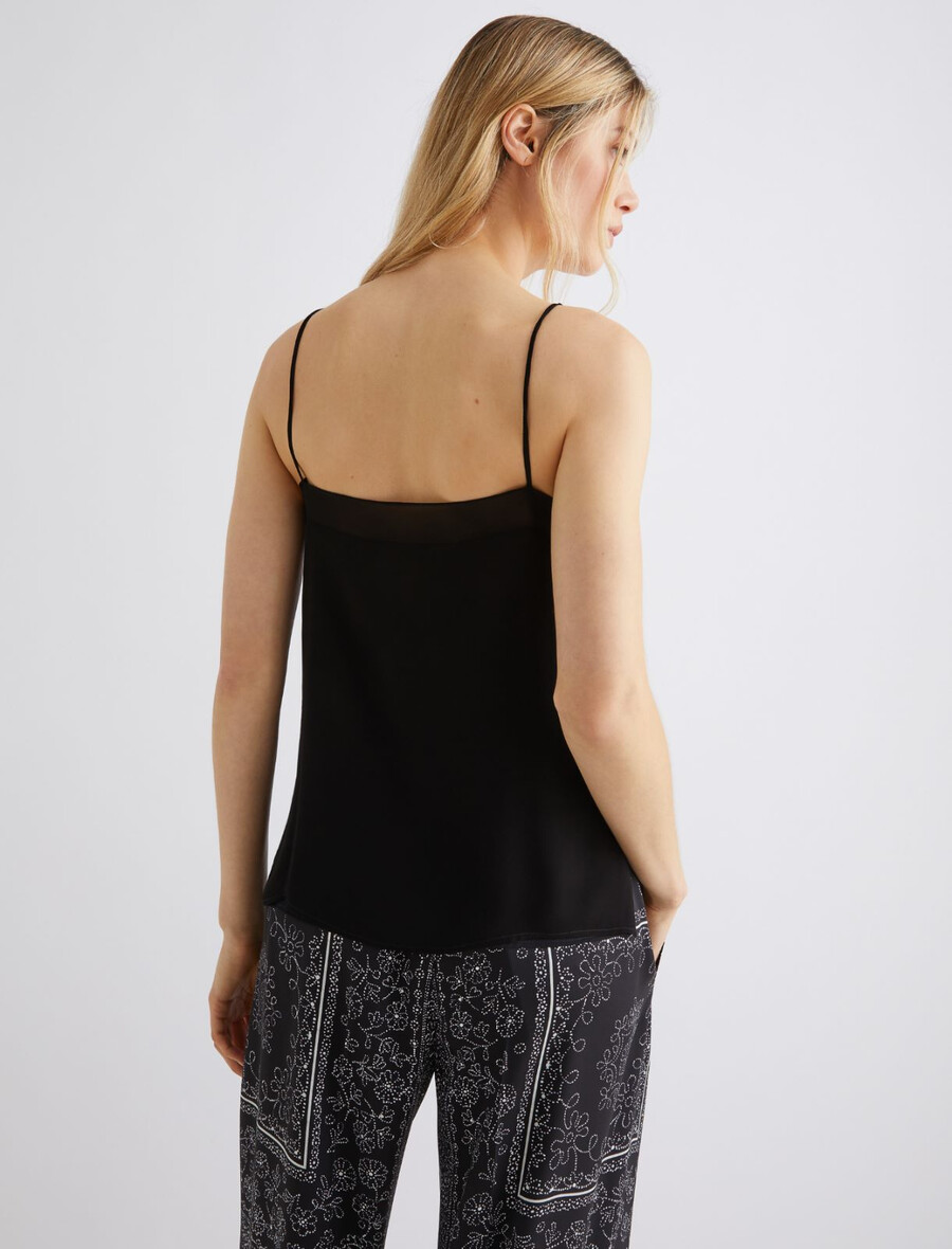 georgette-camisole-top – schwarz