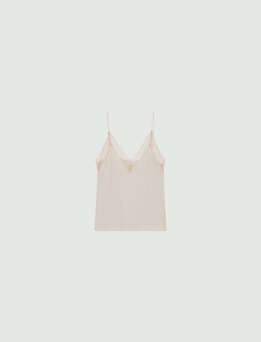 camisole-top aus seidenmischgewebe - rope