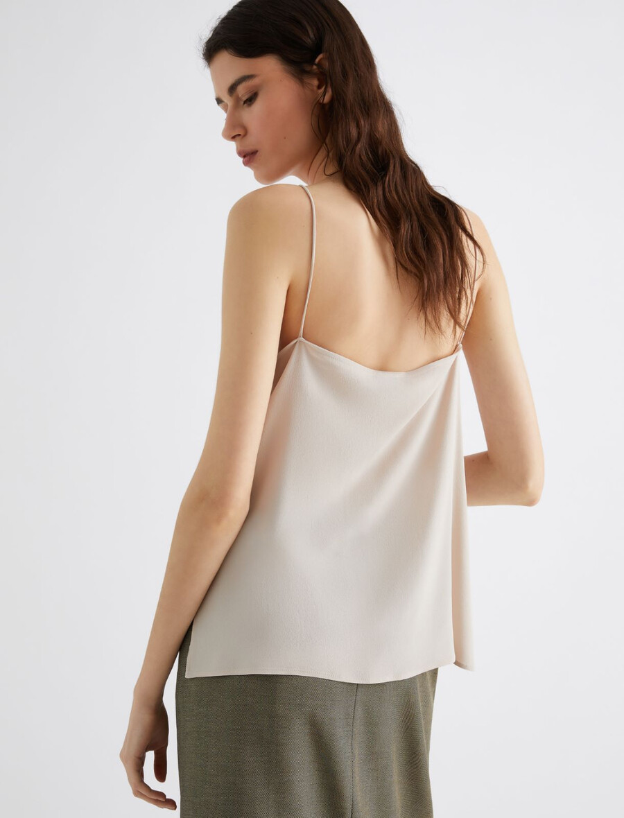 camisole-top aus seidenmischgewebe - rope
