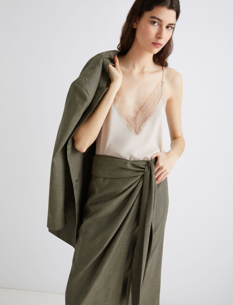 camisole-top aus seidenmischgewebe - rope