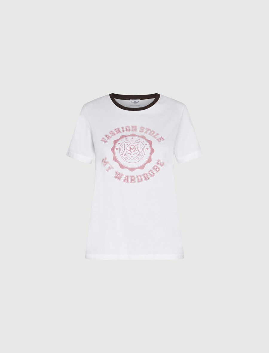 bedrucktes t-shirt – optisches weiss