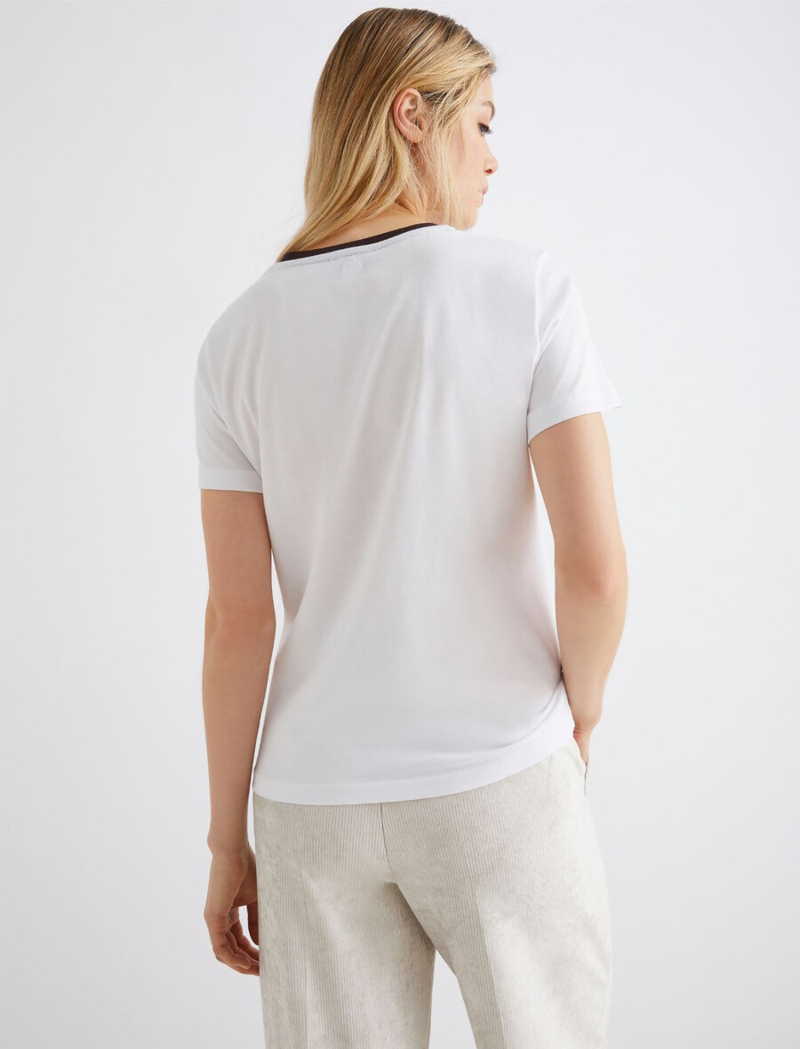 bedrucktes t-shirt – optisches weiss