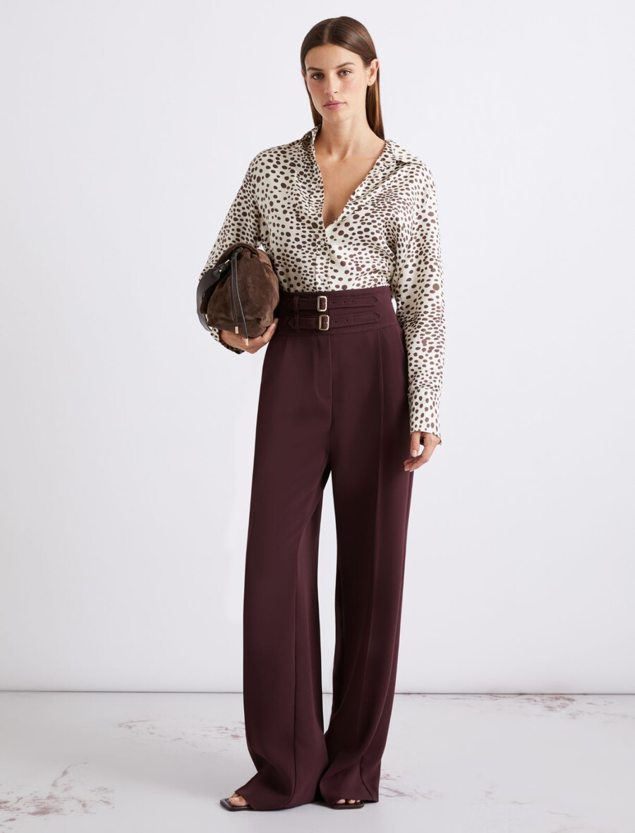 hochgeschnittene cady-hose - bordeaux