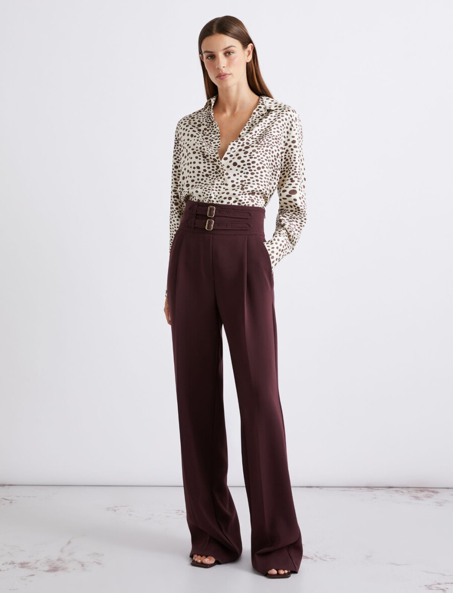 hochgeschnittene cady-hose - bordeaux