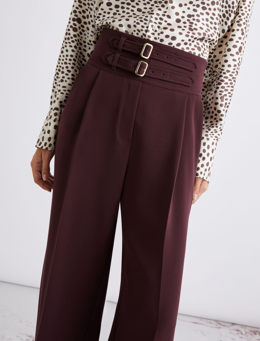 hochgeschnittene cady-hose - bordeaux