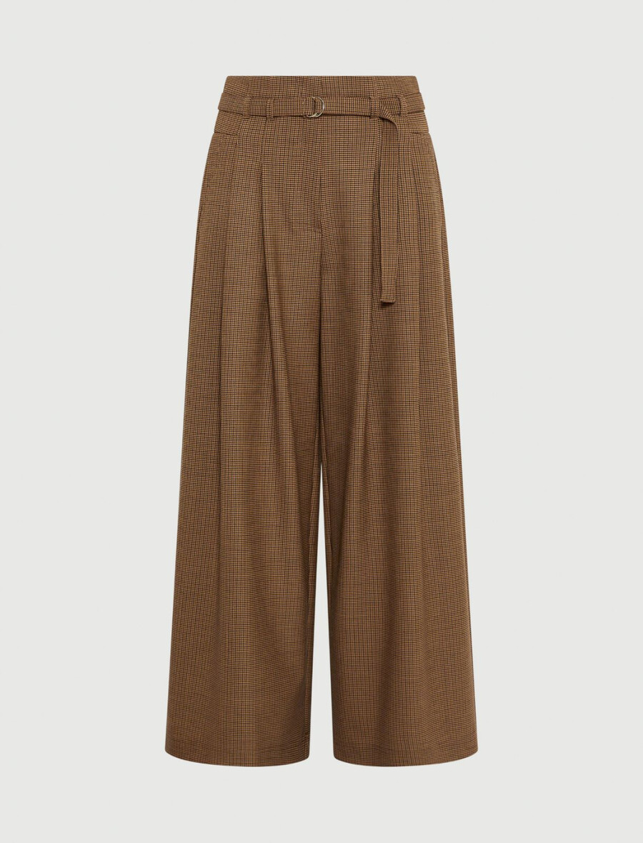 hochgeschnittene hose - camel