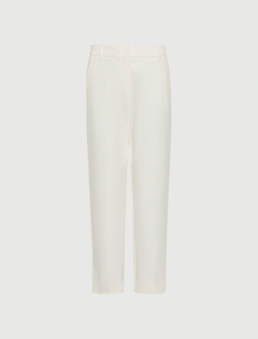 chino-hose aus stretch-baumwolle - weiss