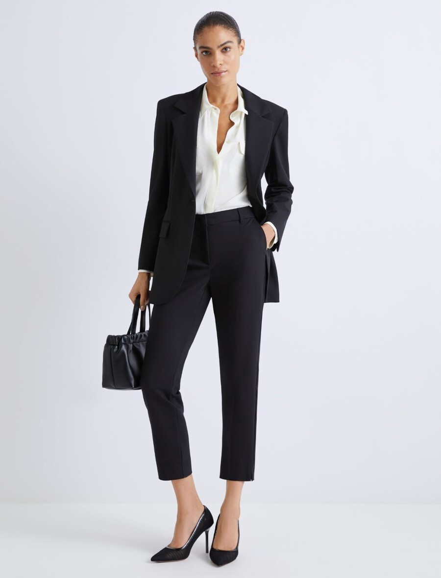 chino-hose aus stretch-baumwolle – schwarz