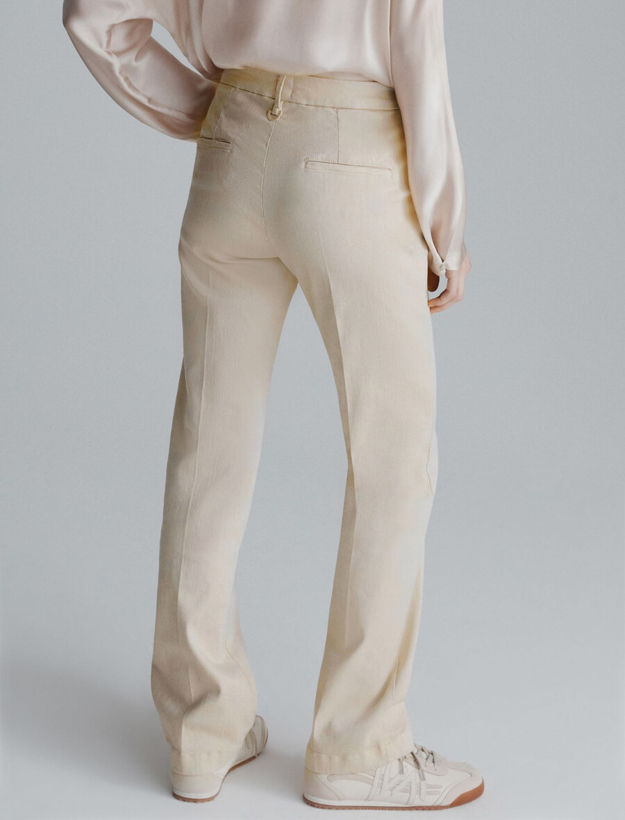 weit geschnittene hose - creme