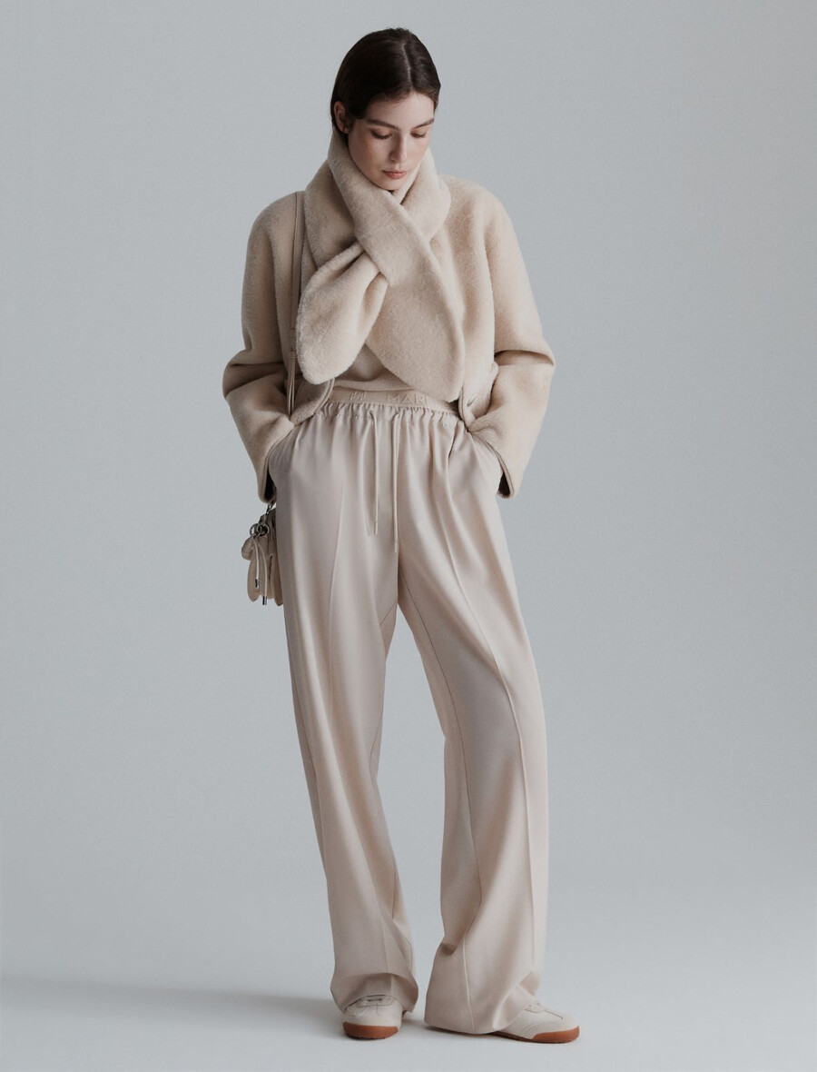 hose mit kordelzug - creme