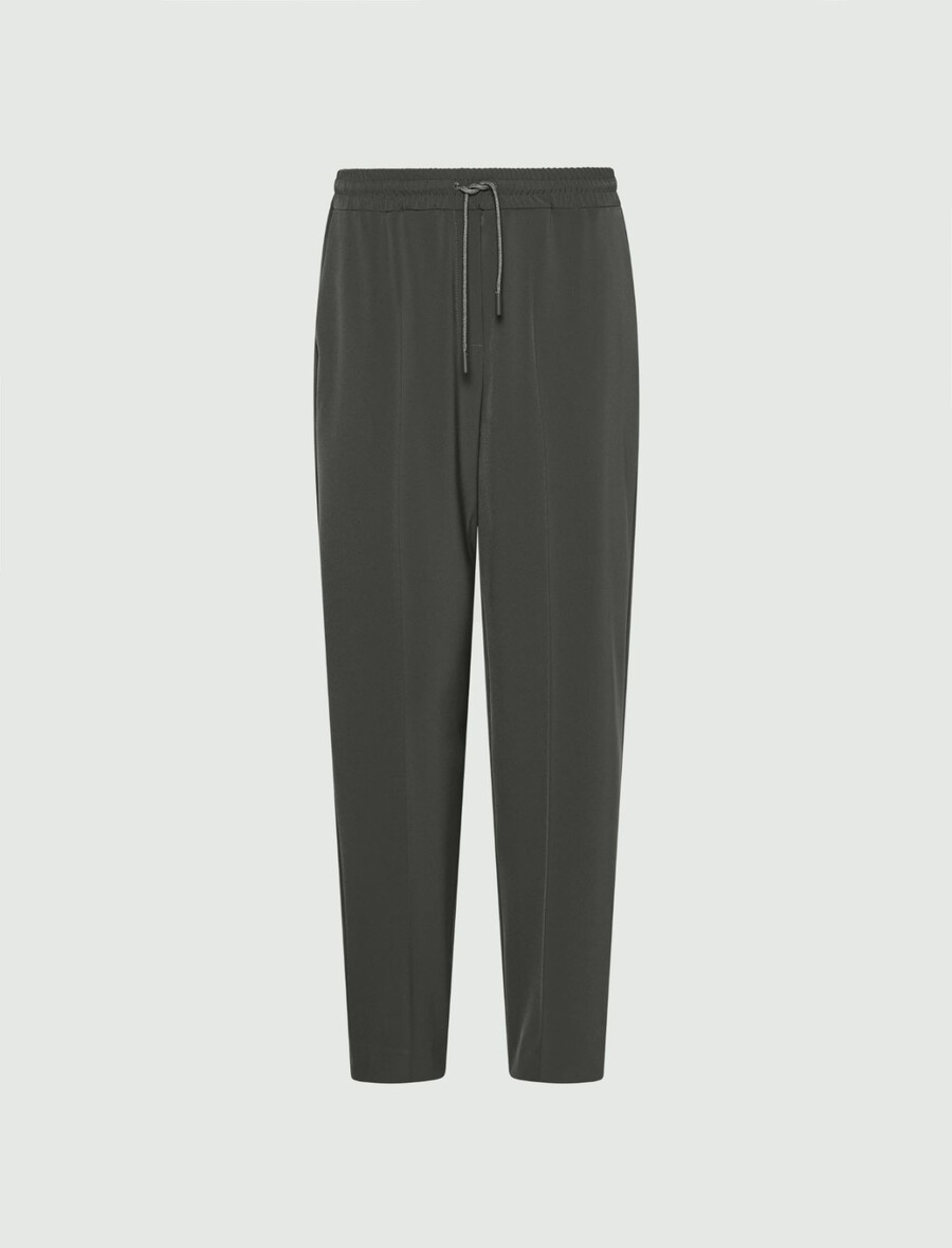 jogginghose aus stretch-twill – oliv