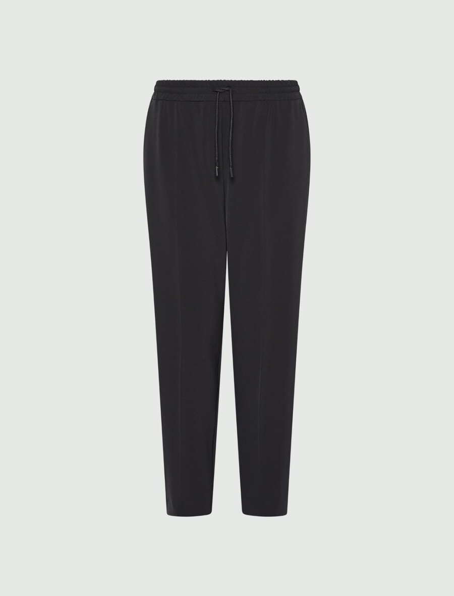 jogginghose aus stretch-twill – dunkelgrau
