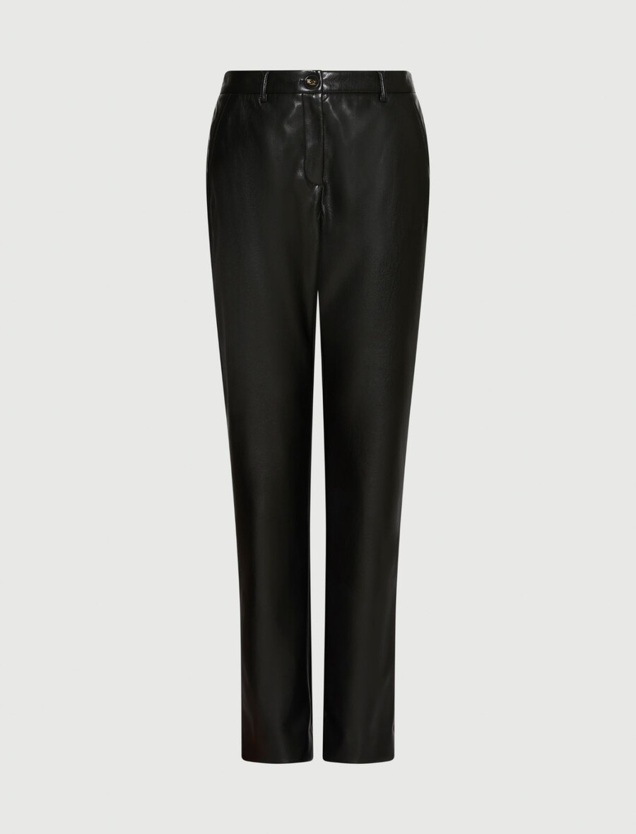 beschichtete jerseyhose - schwarz